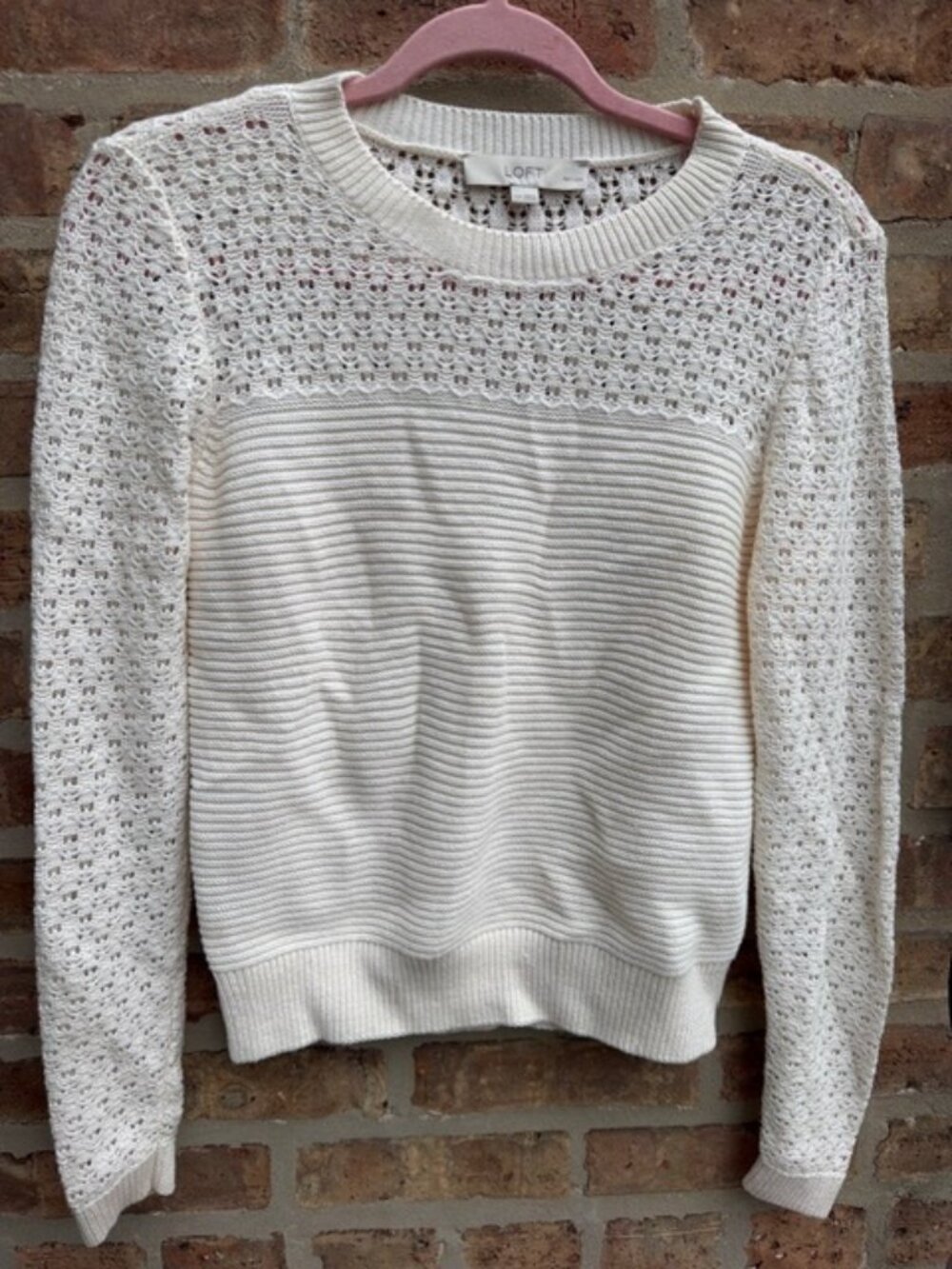 Loft women sweater XS petite #loft Color beige Beautiful fall sweater